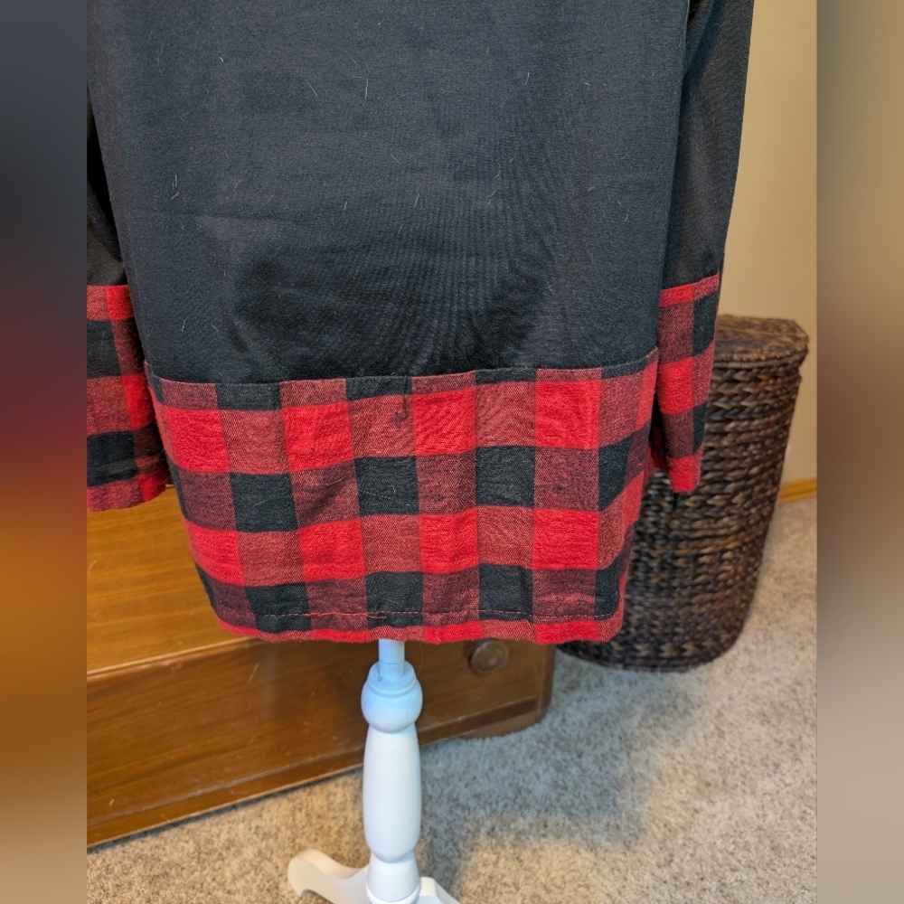 SequinReindeer Winter Buffalo Plaid Tunic XXL - Picture 11 of 12